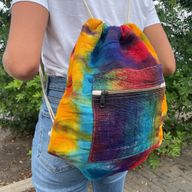 Tie Dye Konopná Taška přes Ramena