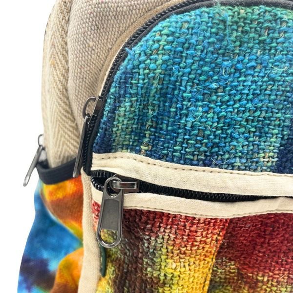 Tie Dye Střední Konopný Batoh bez Potisku