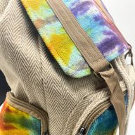 Tie Dye Velký Konopný Čtvercový Batoh