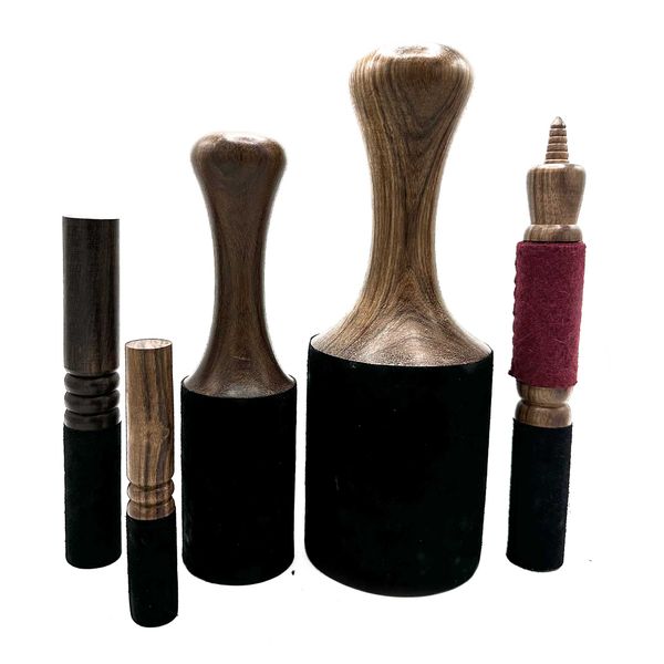 Dřevěná Hůlka - 18cm - Střední Dvojitý Kroužek