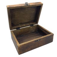 Velká Dřevěná Krabička s Keramickou Glazurou - 20x15x7.5cm - Orientální