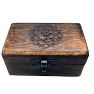 Dřevěná Krabička 9x5x4cm - Vyřezávané Vzory - Různé