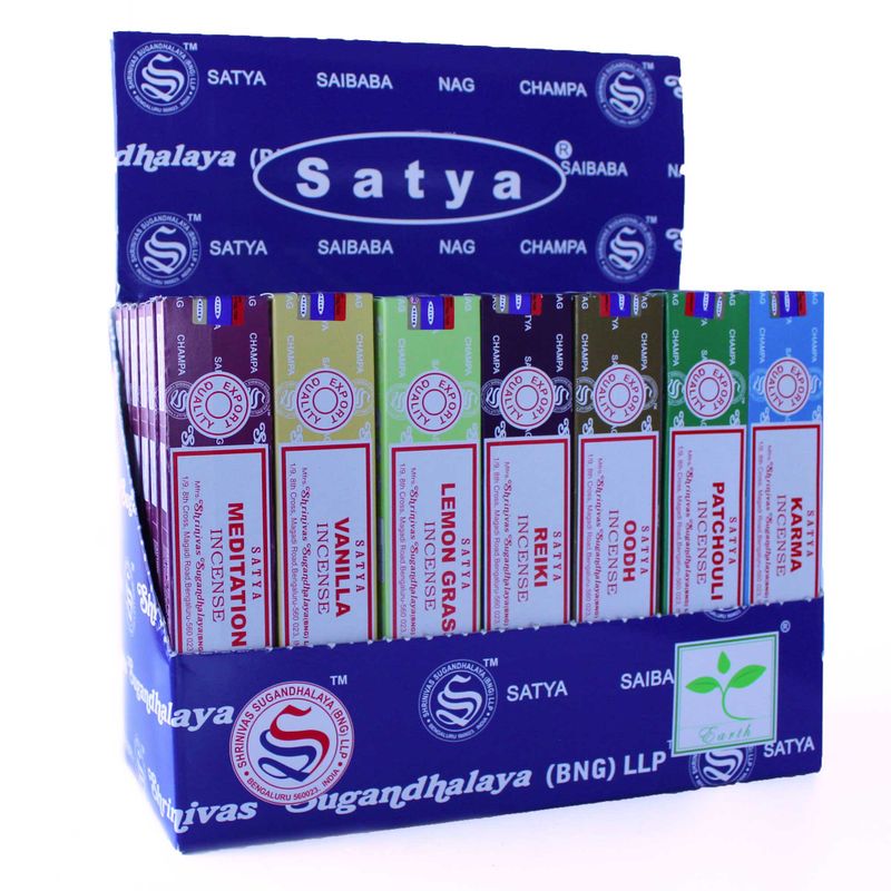 Vonné Tyčinky Satya ve Výstavním Balení - Různé