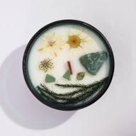Hop Hare Magická Květinová Svíčka s Krystaly - Kouzelník