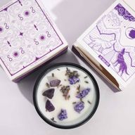 Hop Hare Magická Květinová Svíčka s Krystaly - Měsíc