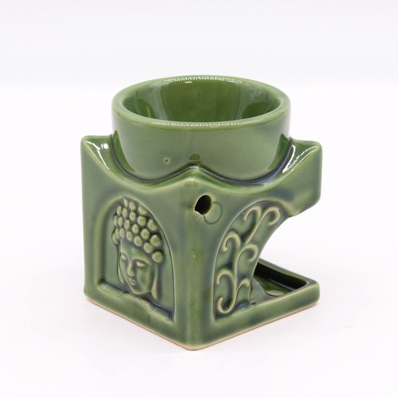 Čtvercová Aroma Lampa Buddha - Tmavý Nefrit