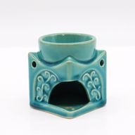 Čtvercová Aroma Lampa Buddha - Světlý Tyrkys