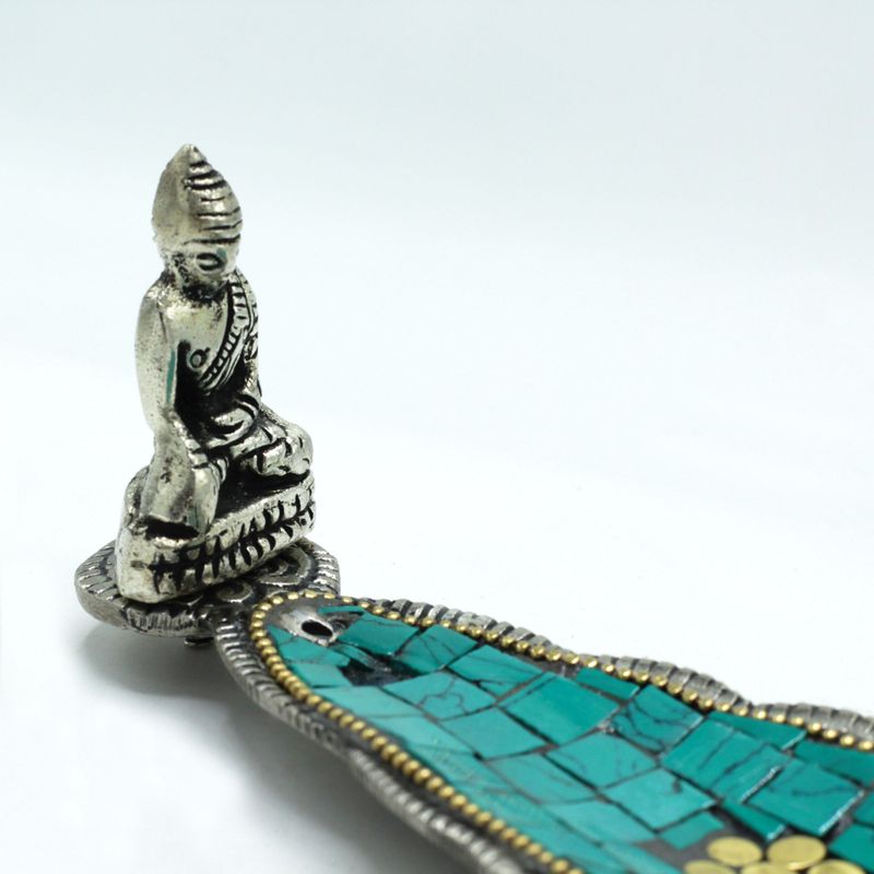 Tibetský Stojan na Vonné Tyčinky - Buddha Dlouhý List