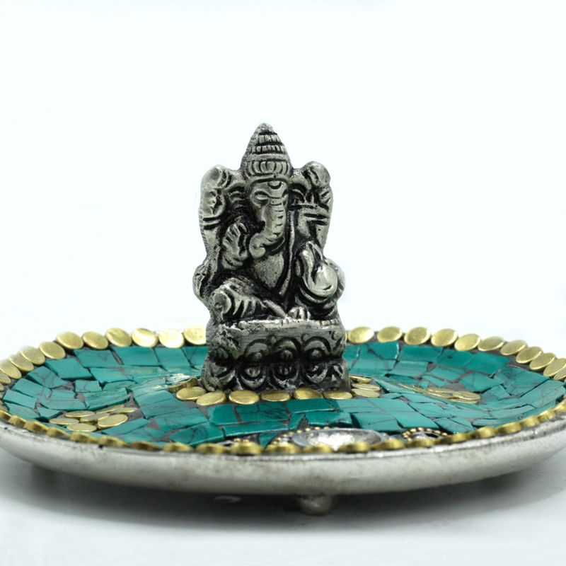 Tibetský Stojan na Vonné Tyčinky a Kužely - Ganesh
