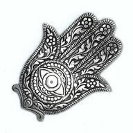 Stojan na Vonné Tyčinky z Leštěného Hliníku - Hamsa 14cm