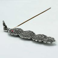 Stojan na Vonné Tyčinky z Leštěného Hliníku - Buddha - 20cm