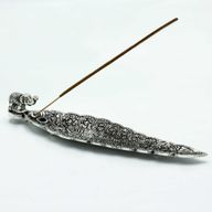 Stojan na Vonné Tyčinky z Leštěného Hliníku - Slon - 20cm