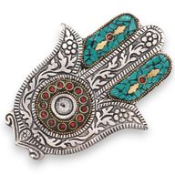 Stojan na Vonné Tyćinky - Zelená Malá Hamsa 13x5.5cm