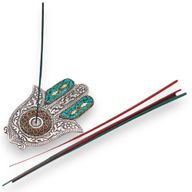 Stojan na Vonné Tyćinky - Zelená Malá Hamsa 13x5.5cm