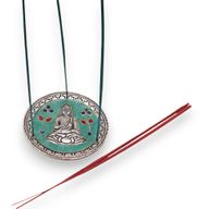 Stojan na Vonné Tyčinky - Zelený Buddha 10cm