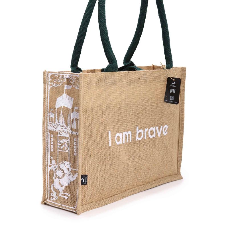 Hop Hare Jutová Velká Taška - I am Brave