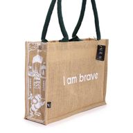 Hop Hare Jutová Velká Taška - I am Brave