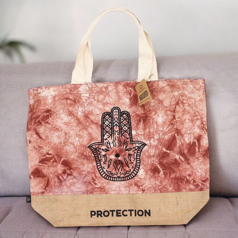 Přírodní Taška - Terakota - Hamsa - Ochrana
