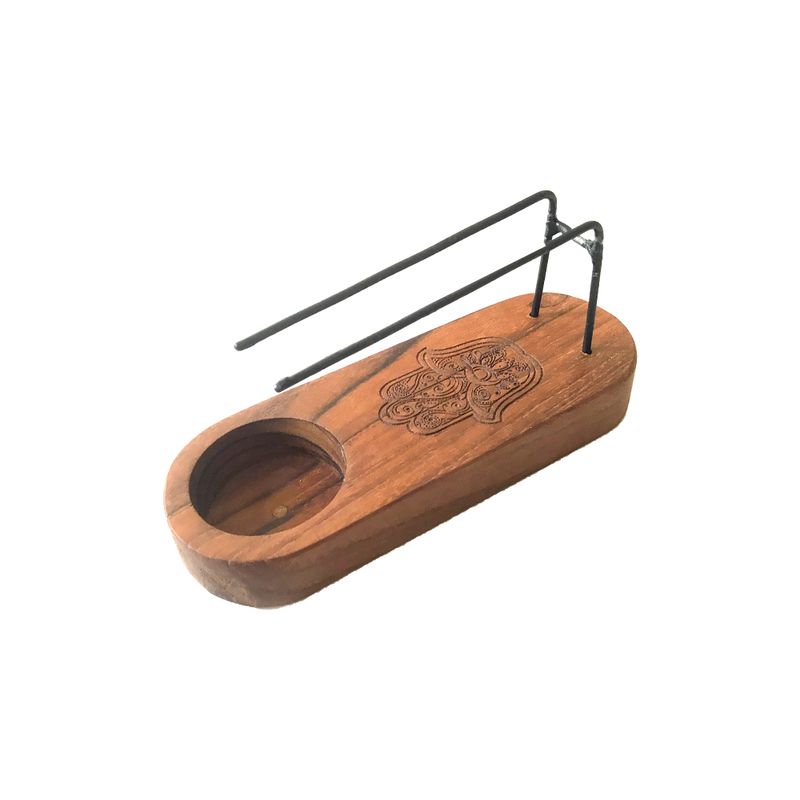 Malý Stojan na Palo Santo - Teakové Dřevo - Hamsa