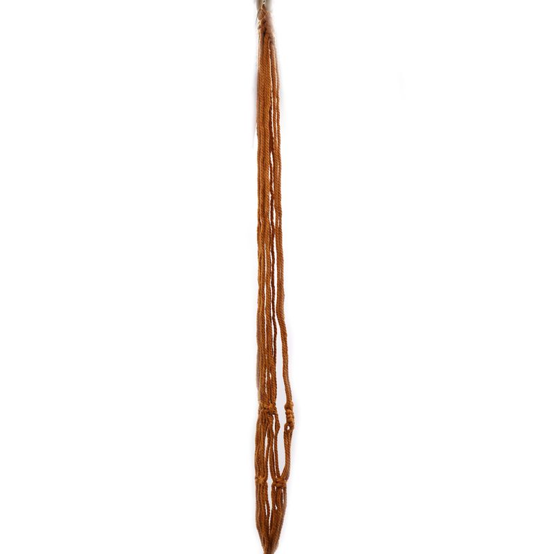 Makramé Závěsný Držák na Květináč - Čokoládový Střední
