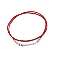 Šňůrka z Umělého Semišu se Zapínáním -  2.5mm x 55cm - Červená A056