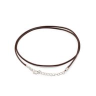 Vosková Šňůrka se Zapínáním - 2mm x 55cm  - Tmavě Hnědá 112