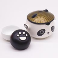 Čajová Souprava Panda - Dva Šálky - Cestovní Balíček