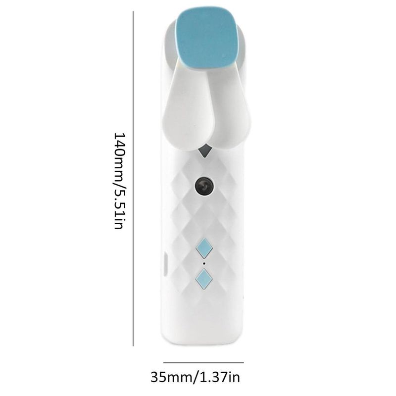 Bílý Nano-Mlha Tvářový Ventilátor / Sprej - USB Nabíjetelný