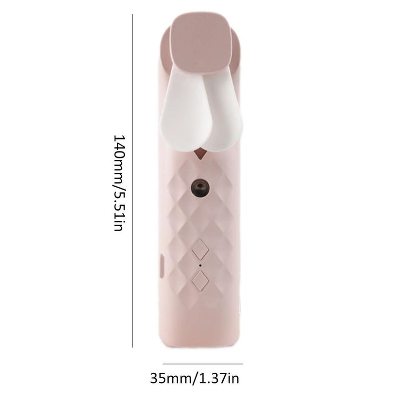 Růžový Nano-Mlha Tvářový Ventilátor / Sprej - USB Nabíjetelný