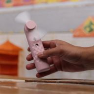 Růžový Nano-Mlha Tvářový Ventilátor / Sprej - USB Nabíjetelný