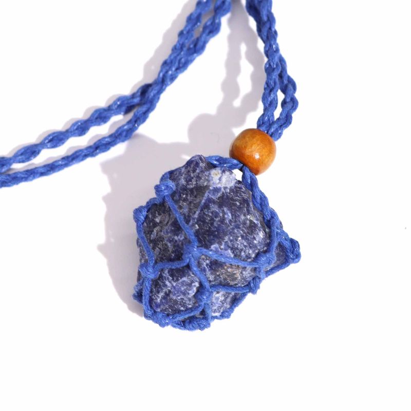 Šňůrka na Náhrdelník z Drahých Kamenů 45cm - Námořnická Modrá