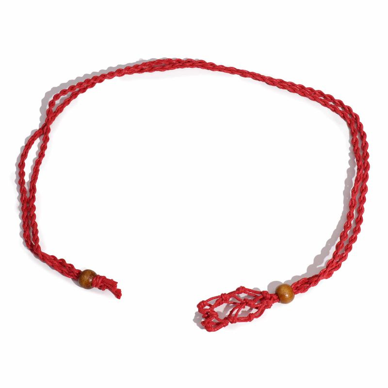 Šňůrka na Náhrdelník z Drahých Kamenů 45cm - Červená