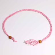 Šňůrka na Náhrdelník z Drahých Kamenů 45cm - Růžová