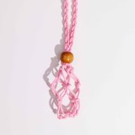 Šňůrka na Náhrdelník z Drahých Kamenů 45cm - Růžová
