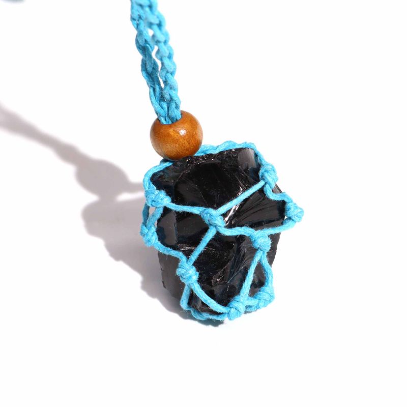 Šňůrka na Náhrdelník z Drahých Kamenů 45cm - Modrá