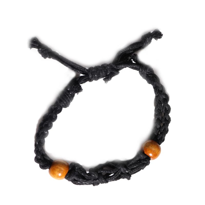 Šňůrky na Náramky z Drahých Kamenů 20-28cm - Černé