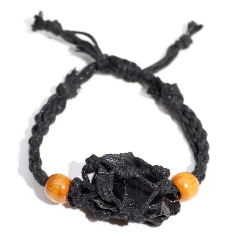Šňůrky na Náramky z Drahých Kamenů 20-28cm - Černé