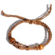 Šňůrky na Náramky z Drahých Kamenů 20-28cm - Hnědé