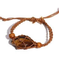 Šňůrky na Náramky z Drahých Kamenů 20-28cm - Hnědé