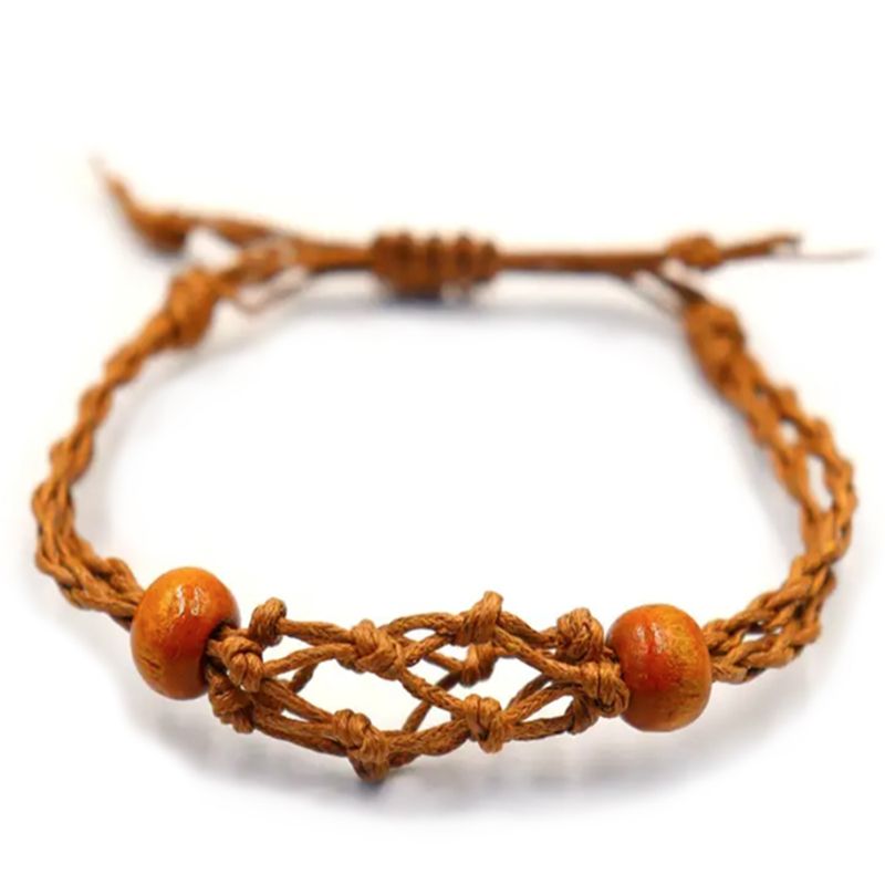 Šňůrky na Náramky z Drahých Kamenů 20-28cm - Hnědé