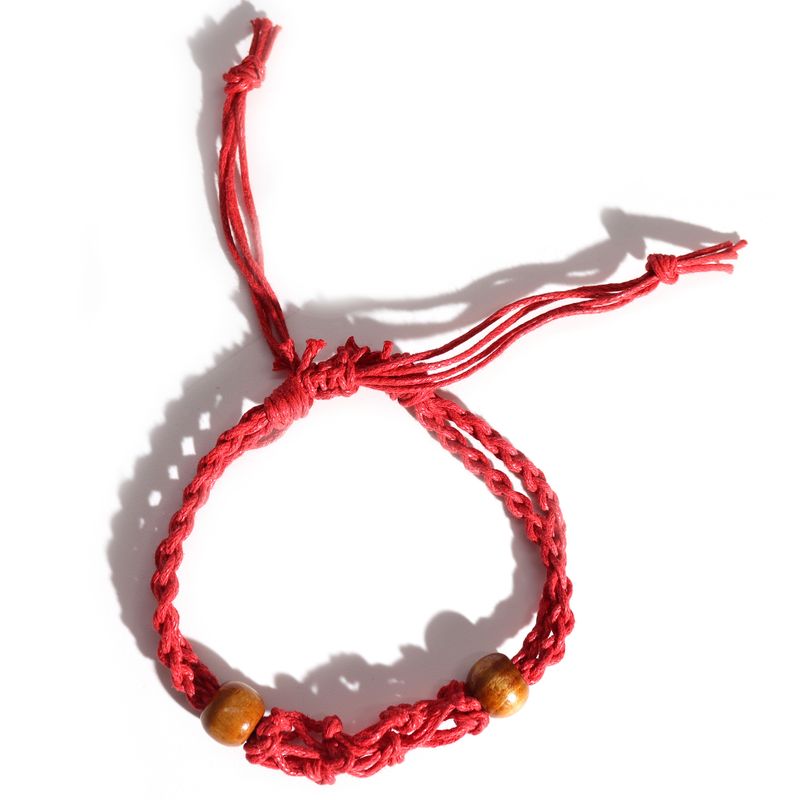 Šňůrky na Náramky z Drahých Kamenů 20-28cm - Červené