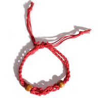 Šňůrky na Náramky z Drahých Kamenů 20-28cm - Červené