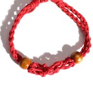 Šňůrky na Náramky z Drahých Kamenů 20-28cm - Červené
