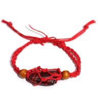 Šňůrky na Náramky z Drahých Kamenů 20-28cm - Červené