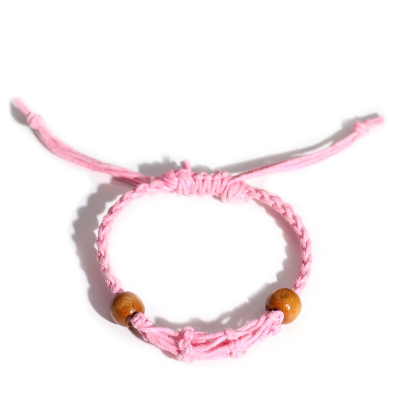 Šňůrky na Náramky z Drahých Kamenů 20-28cm - Růžové