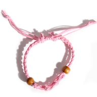 Šňůrky na Náramky z Drahých Kamenů 20-28cm - Růžové
