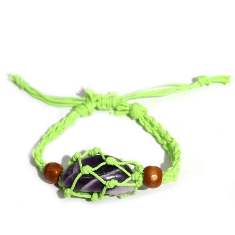 Šňůrky na Náramky z Drahých Kamenů 20-28cm - Zelené