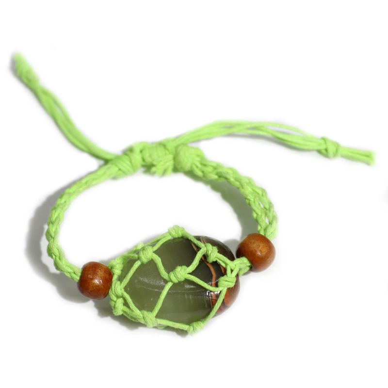 Šňůrky na Náramky z Drahých Kamenů 20-28cm - Zelené