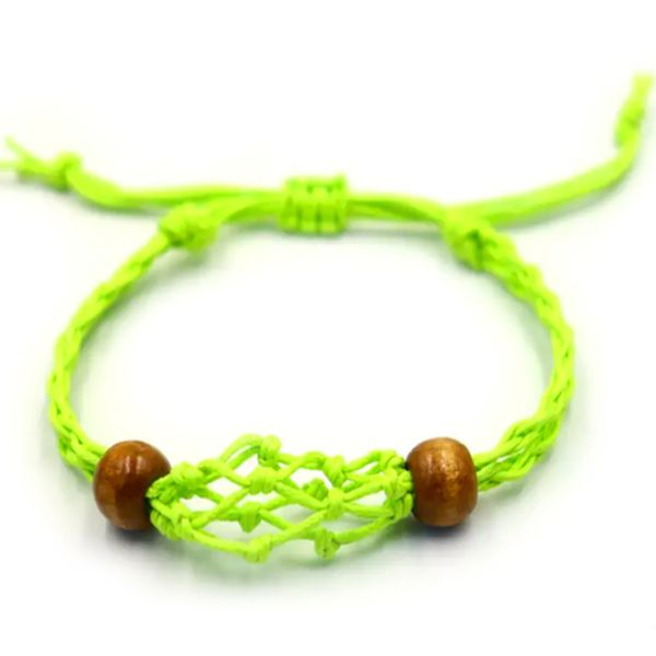 Šňůrky na Náramky z Drahých Kamenů 20-28cm - Zelené