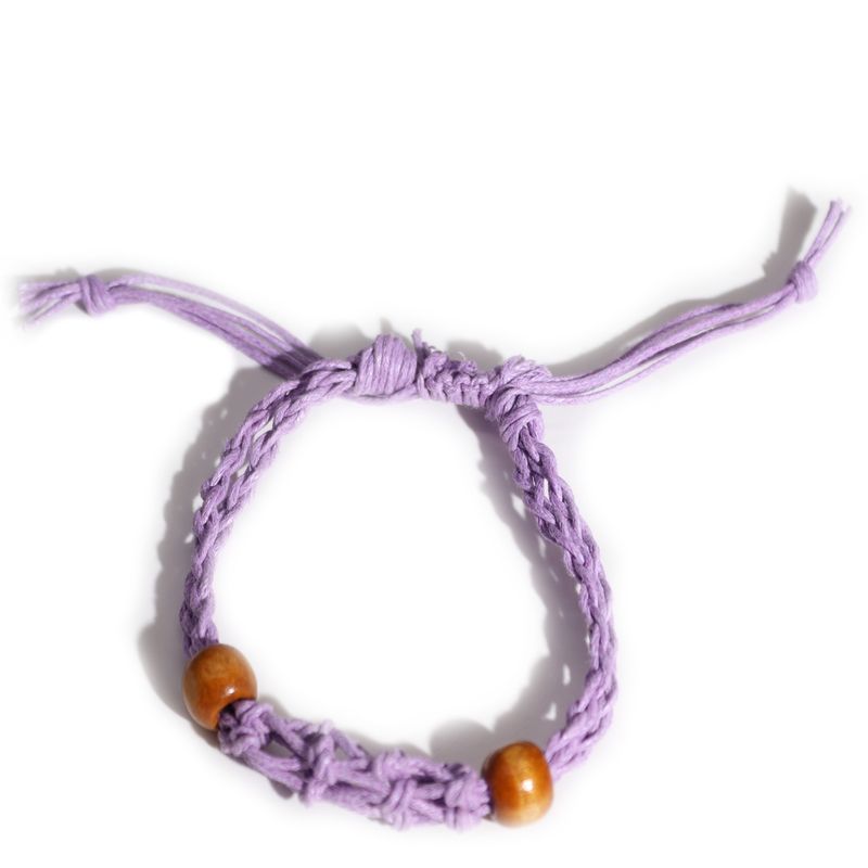 Šňůrky na Náramky z Drahých Kamenů 20-28cm - Fialové